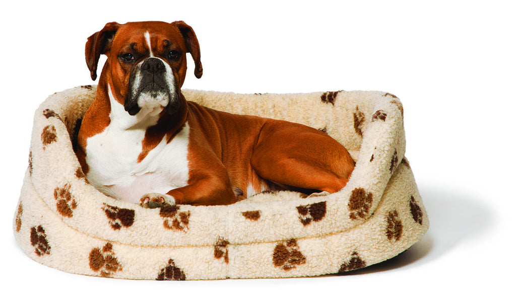 Danish design sherpa fleece dog sale beds