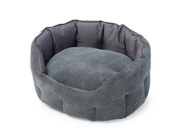 House Of Paws Cord & Water Resistant Oval Snuggle Bed