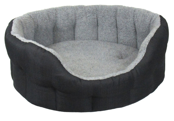 P&L Premium Oval Drop Fronted Heavy Duty Sherpa Fleece Lined Softee Beds