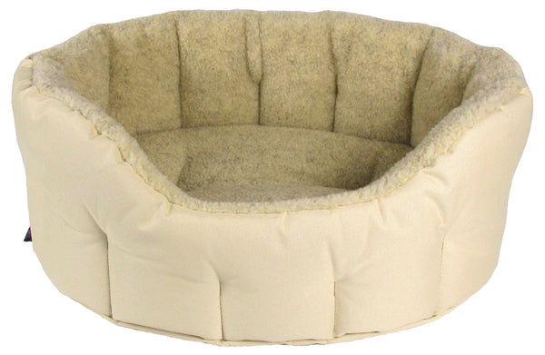 P&L Premium Oval Drop Fronted Heavy Duty Sherpa Fleece Lined Softee Beds