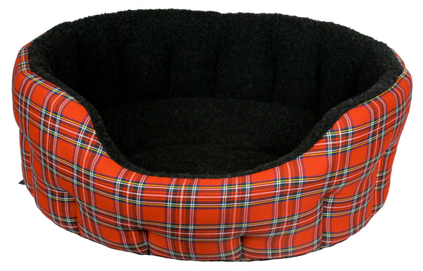 P&L Premium Oval Drop Fronted Heavy Duty Sherpa Fleece Lined Softee Beds